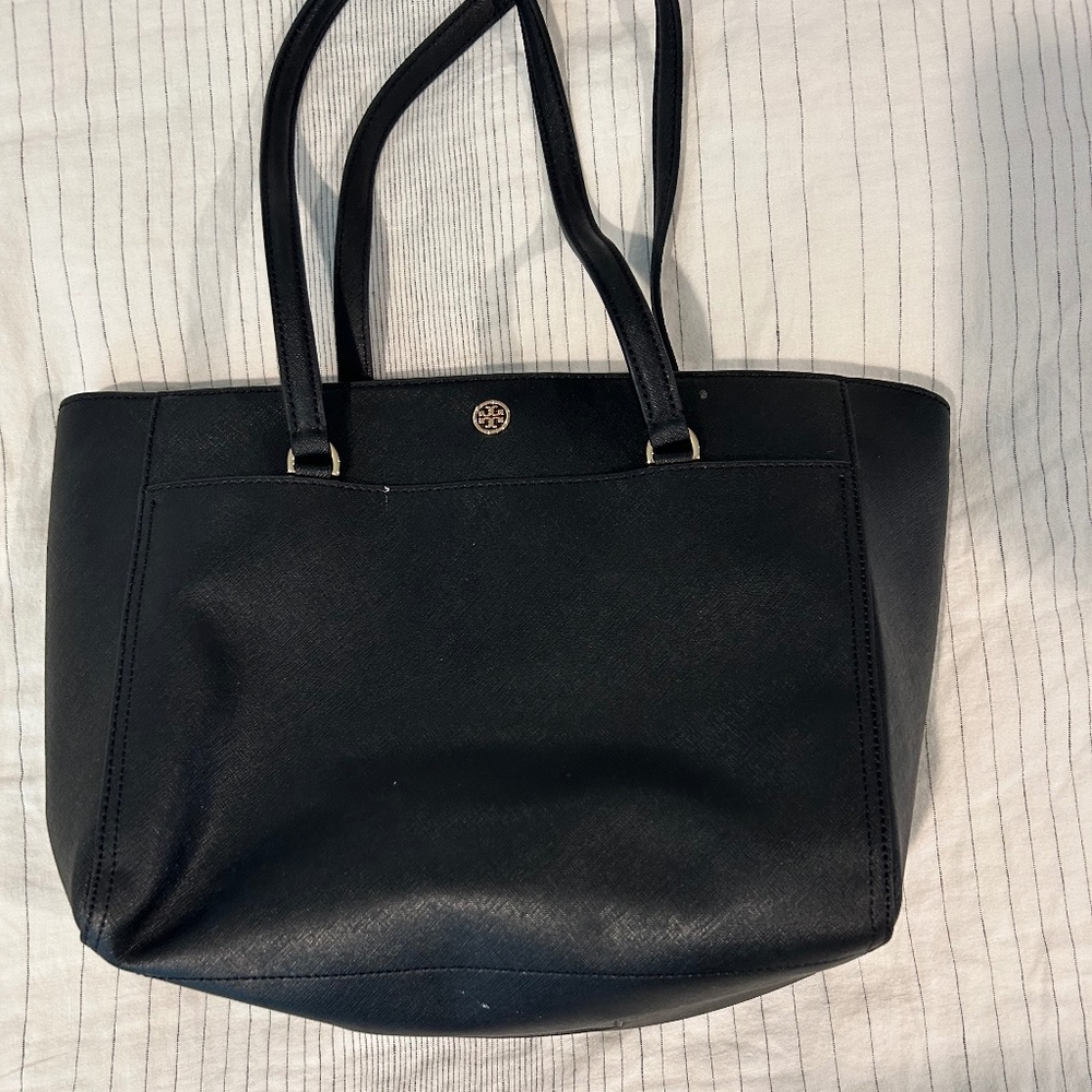 Tory Burch Black Leather Tote